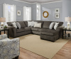 1657 Sectional in Harlow Ash -with Reversible Chaise